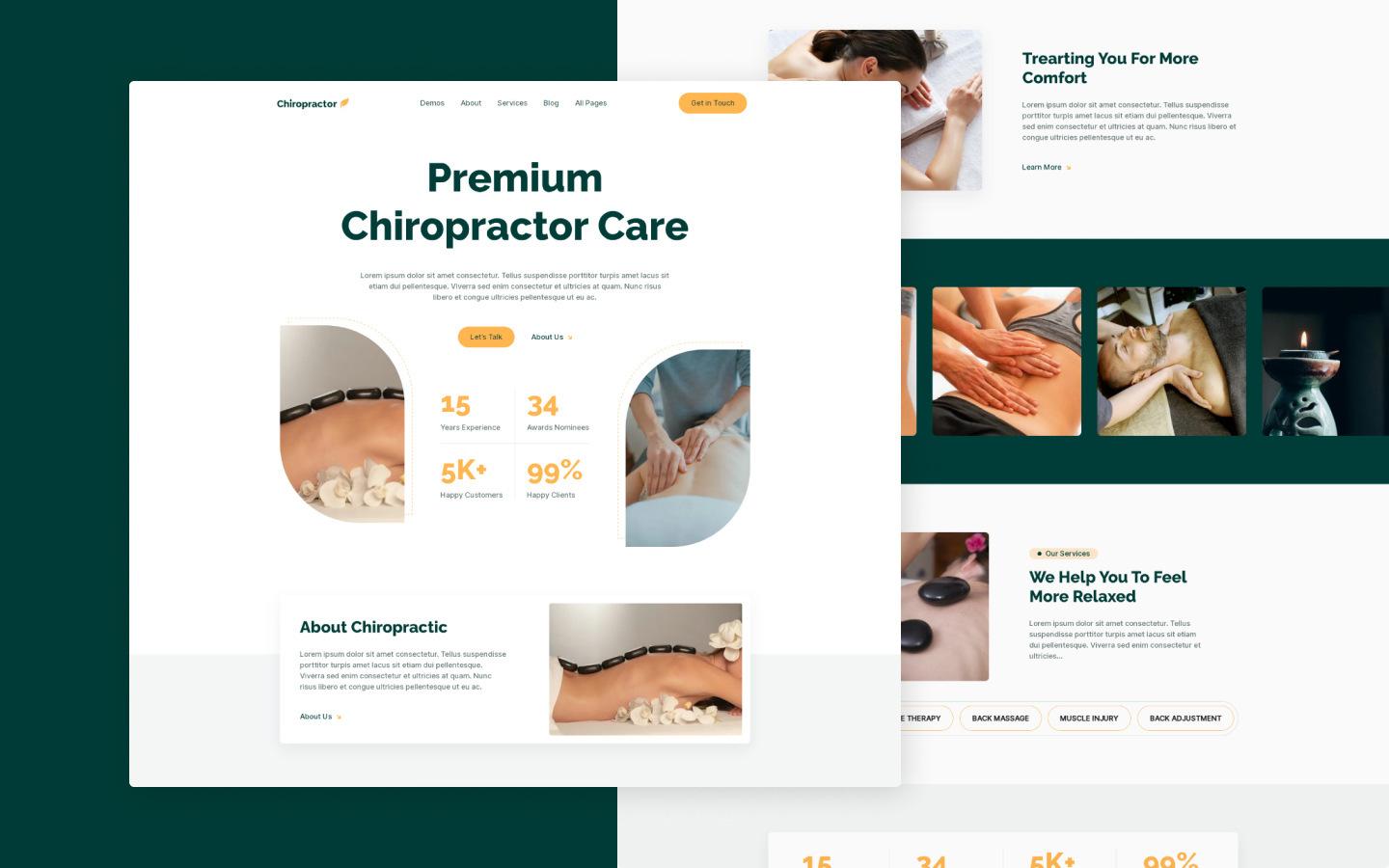 Chiropractor 128- Chiropractic and Physiotherapy Website Template