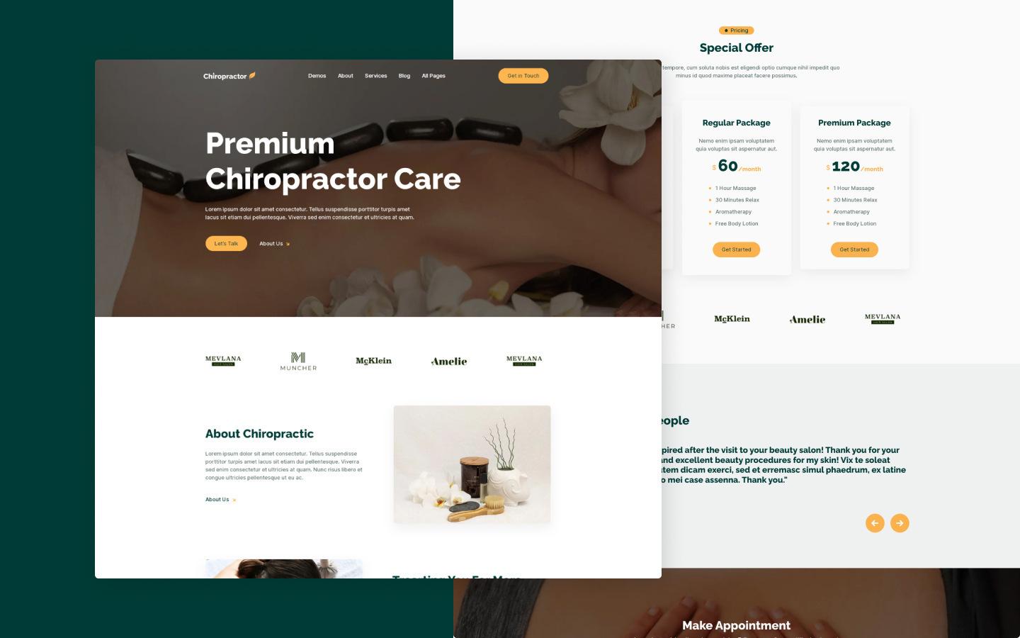 Chiropractor 128- Chiropractic and Physiotherapy Website Template