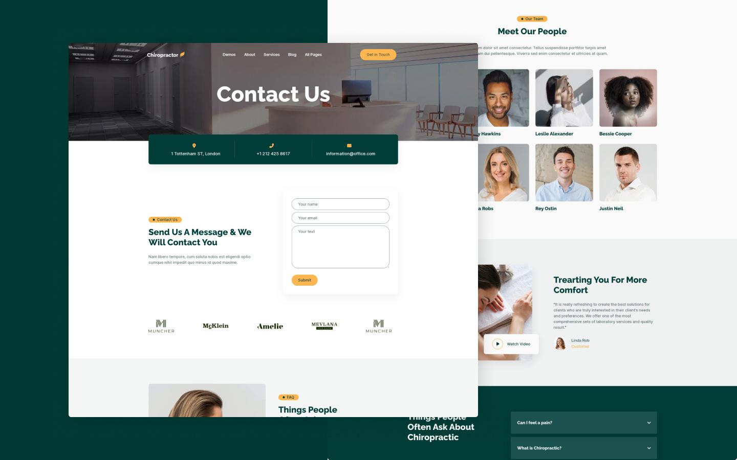 Chiropractor 128- Chiropractic and Physiotherapy Website Template