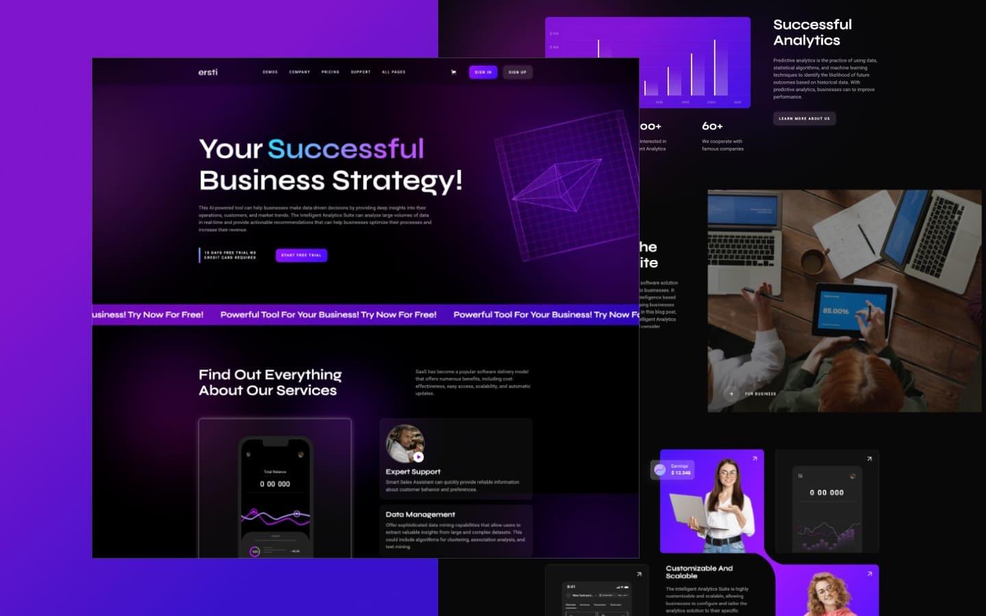 Ersti 128 - SaaS Website Template
