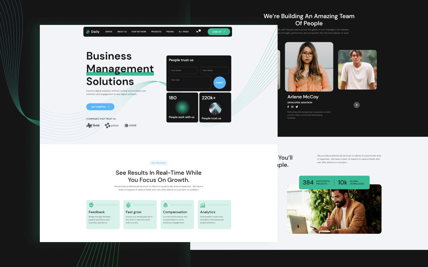 Daily 128 - Landing Page Website Template