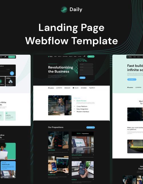 Daily 128 - Landing Page Website Template