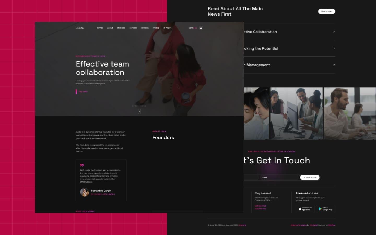 Justa 128 - One Page Website Template