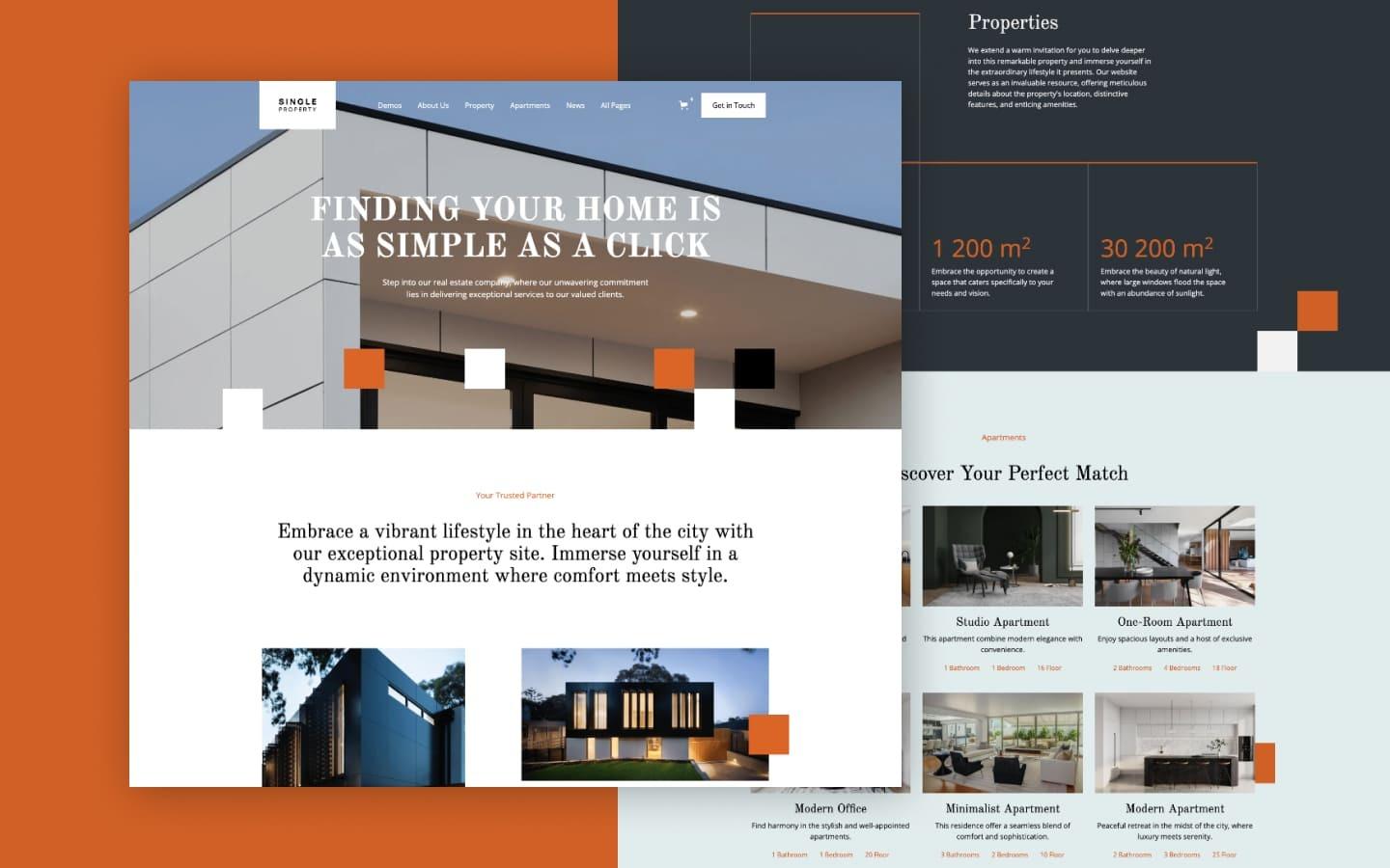 Single Property 128 - Single Property Real Estate and Apartment Website Template