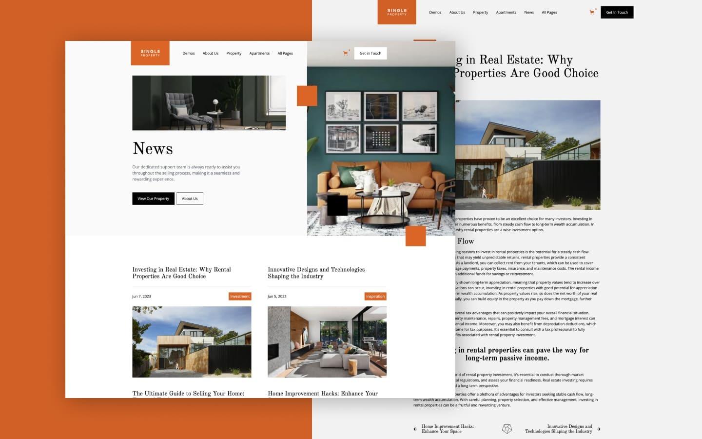 Single Property 128 - Single Property Real Estate and Apartment Website Template