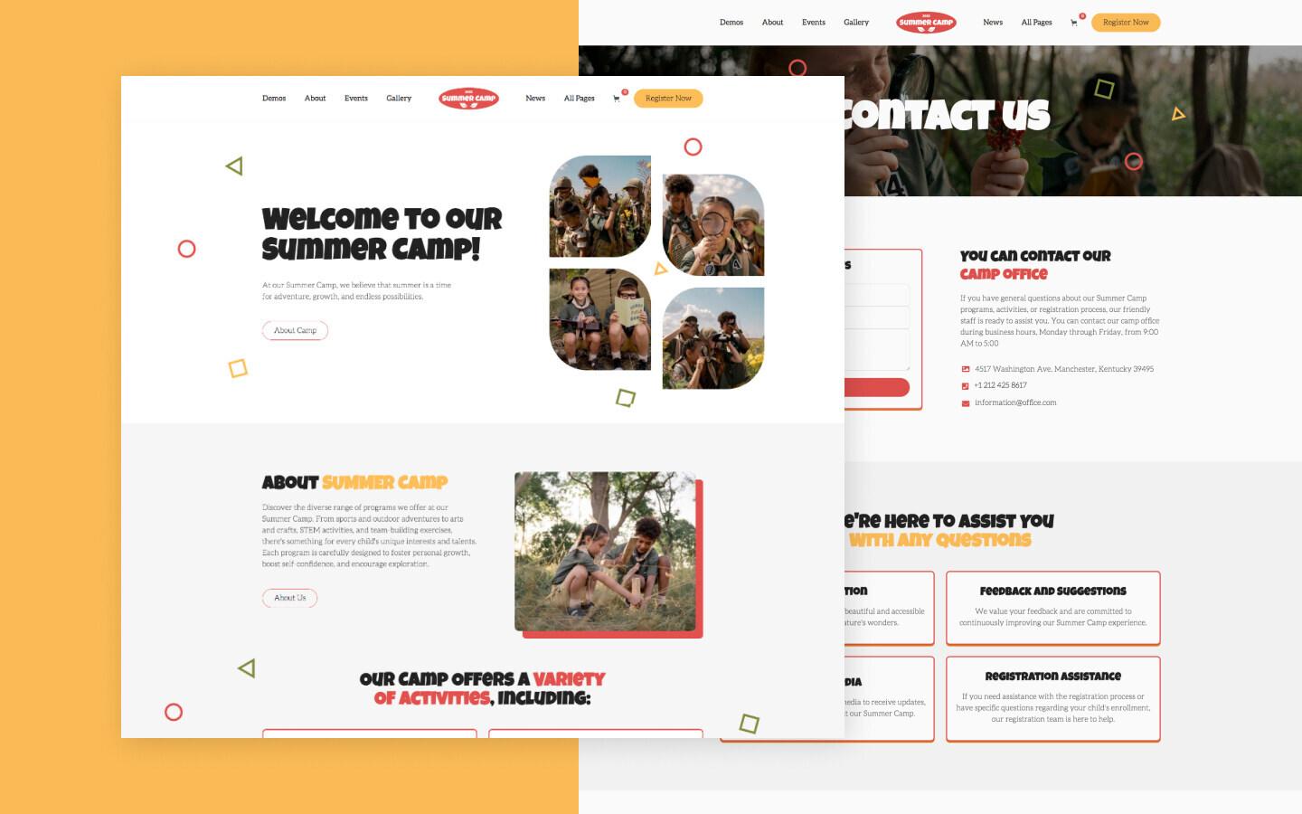 Summer Camp 128 - Camping and Adventure Website Template