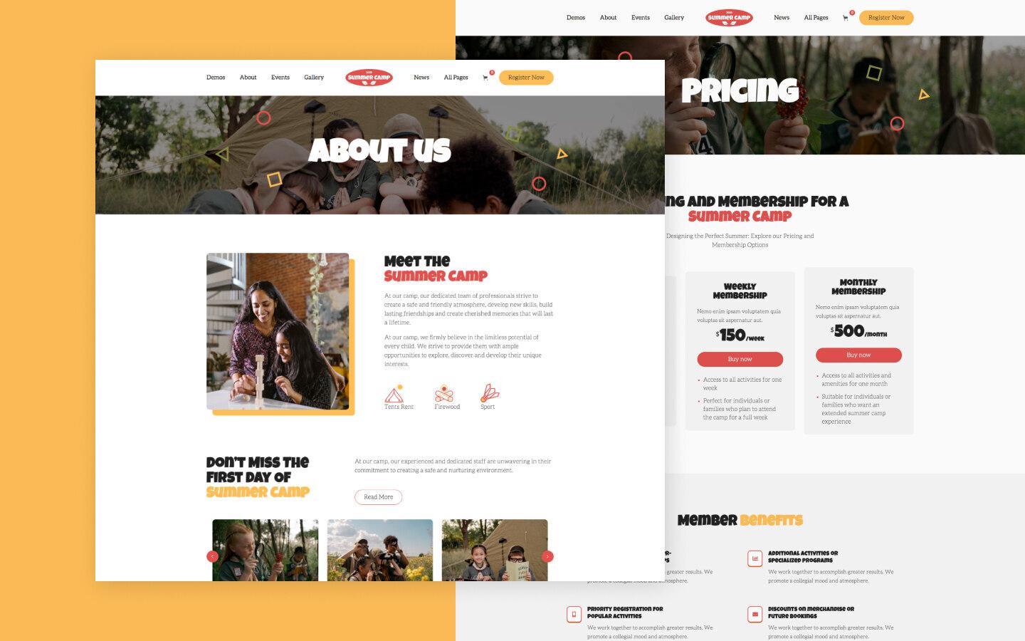 Summer Camp 128 - Camping and Adventure Website Template