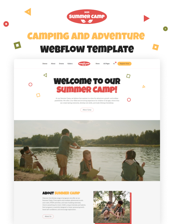 Summer Camp 128 - Camping and Adventure Website Template