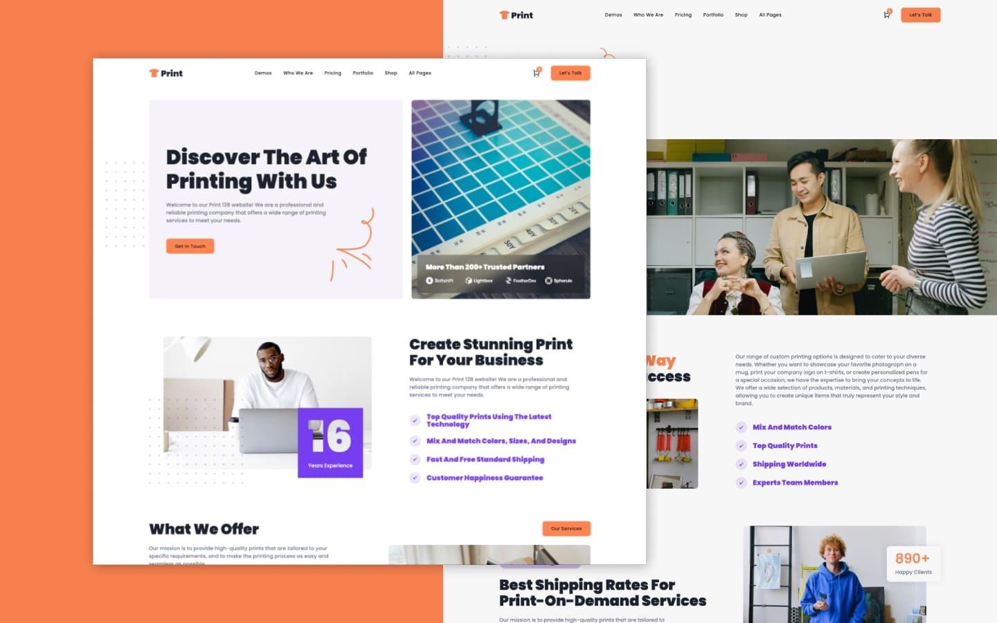 Print 128 - Printing Services Website Template