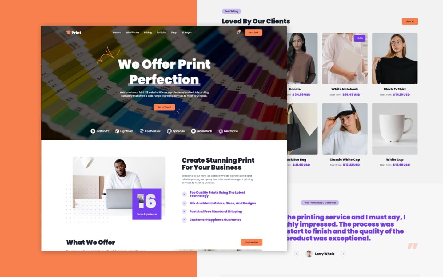 Print 128 - Printing Services Website Template
