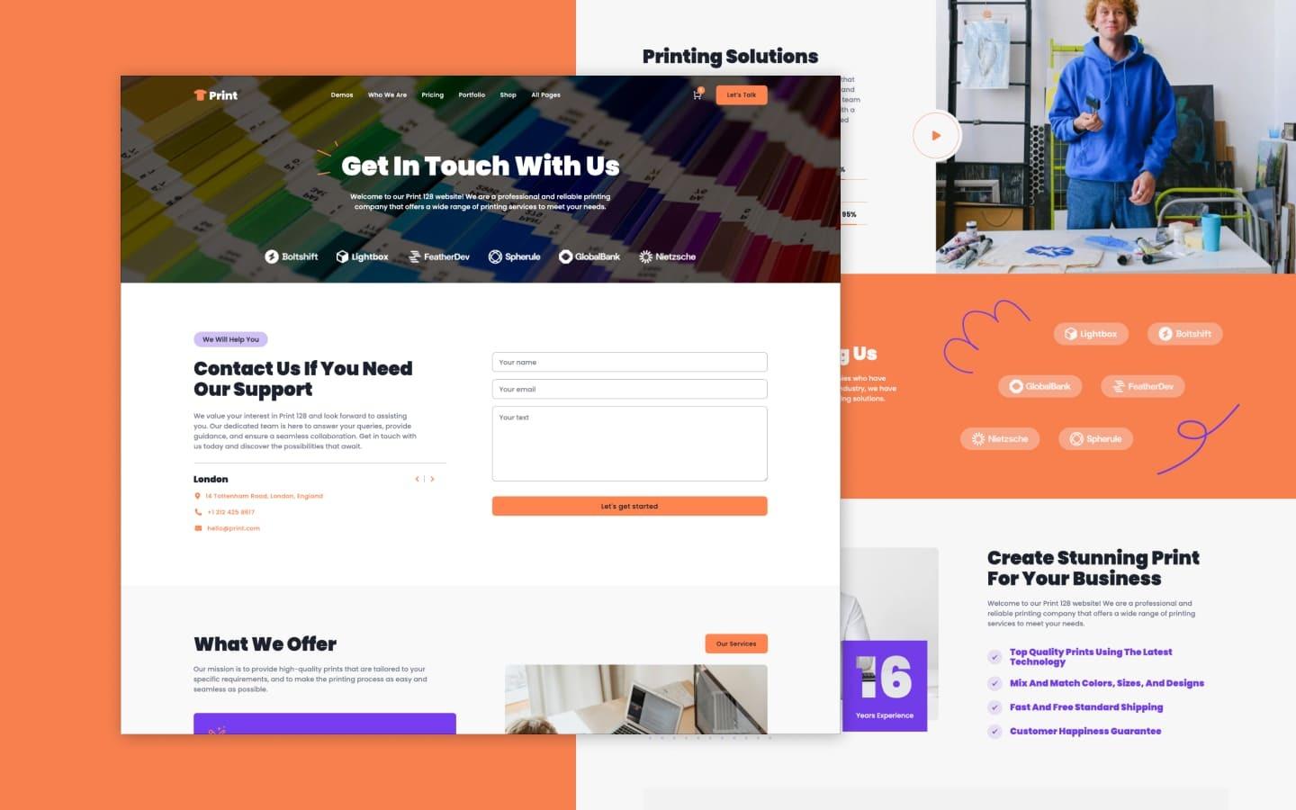 Print 128 - Printing Services Website Template