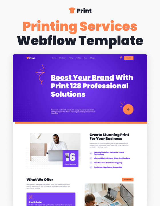 Print 128 - Printing Services Website Template