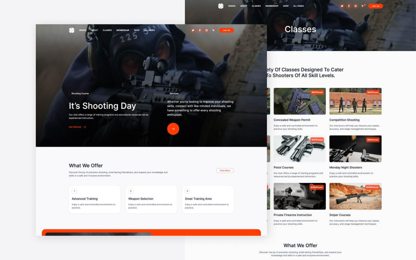 Shooting Club 128 - Shooting Range and Gun Club Website Template