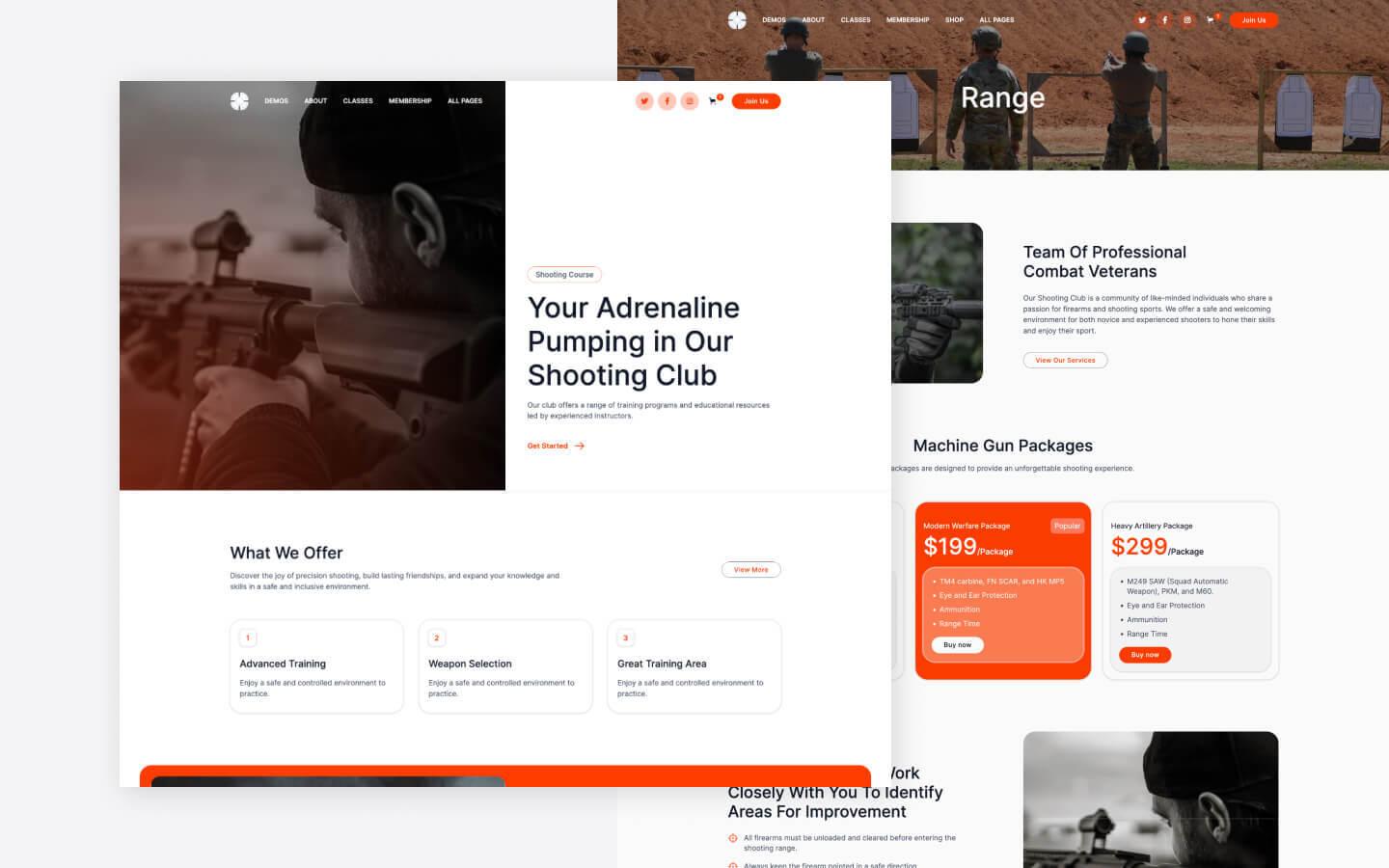 Shooting Club 128 - Shooting Range and Gun Club Website Template
