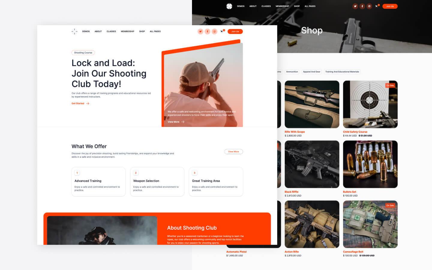 Shooting Club 128 - Shooting Range and Gun Club Website Template