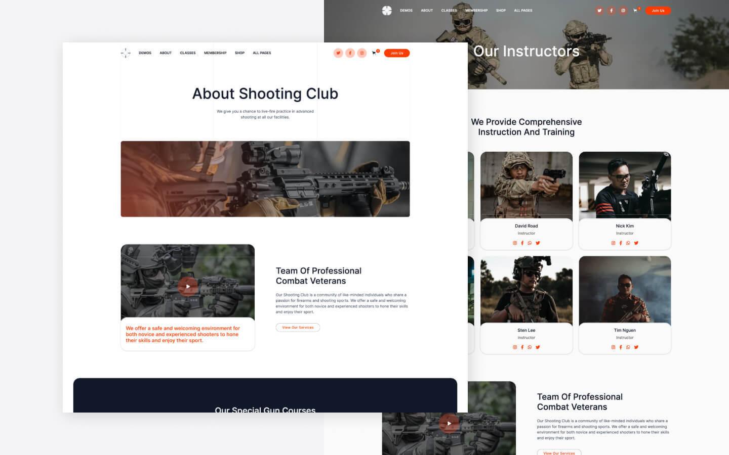 Shooting Club 128 - Shooting Range and Gun Club Website Template