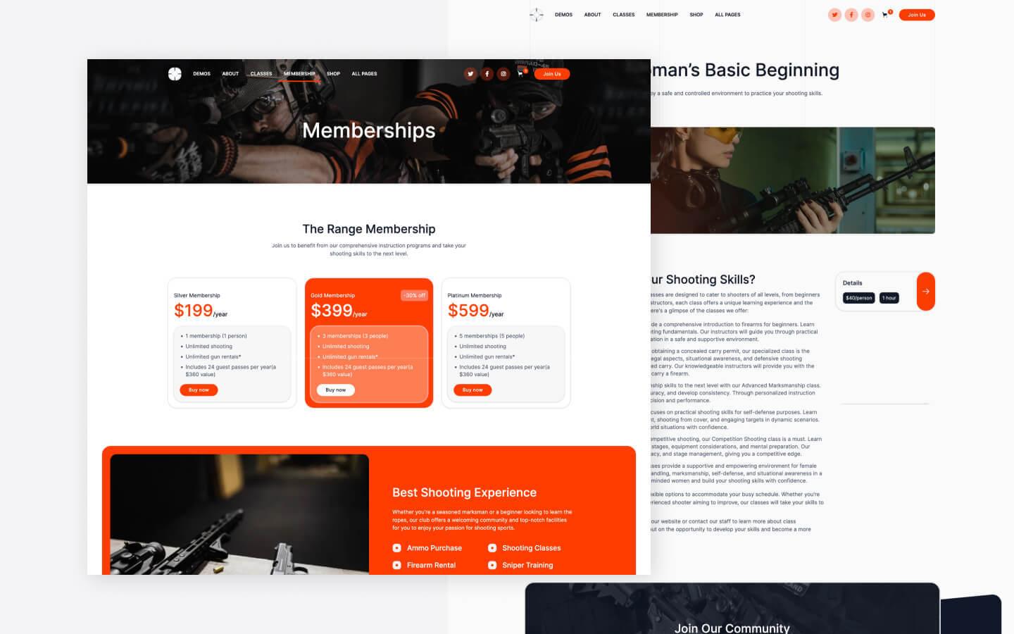 Shooting Club 128 - Shooting Range and Gun Club Website Template