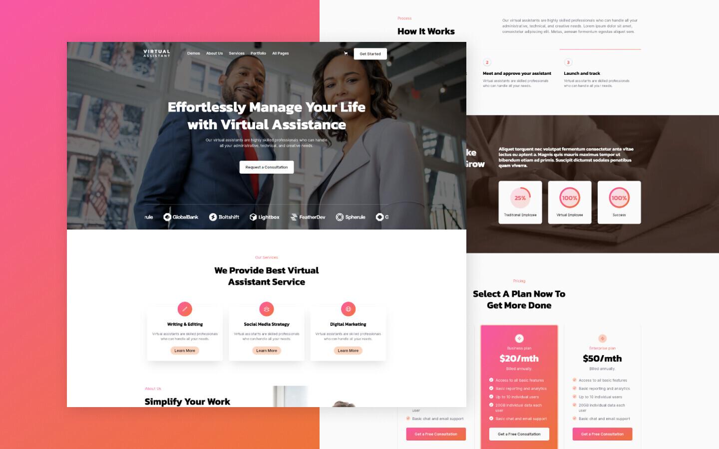 Virtual assistant 128 - Virtual assistant Website Template