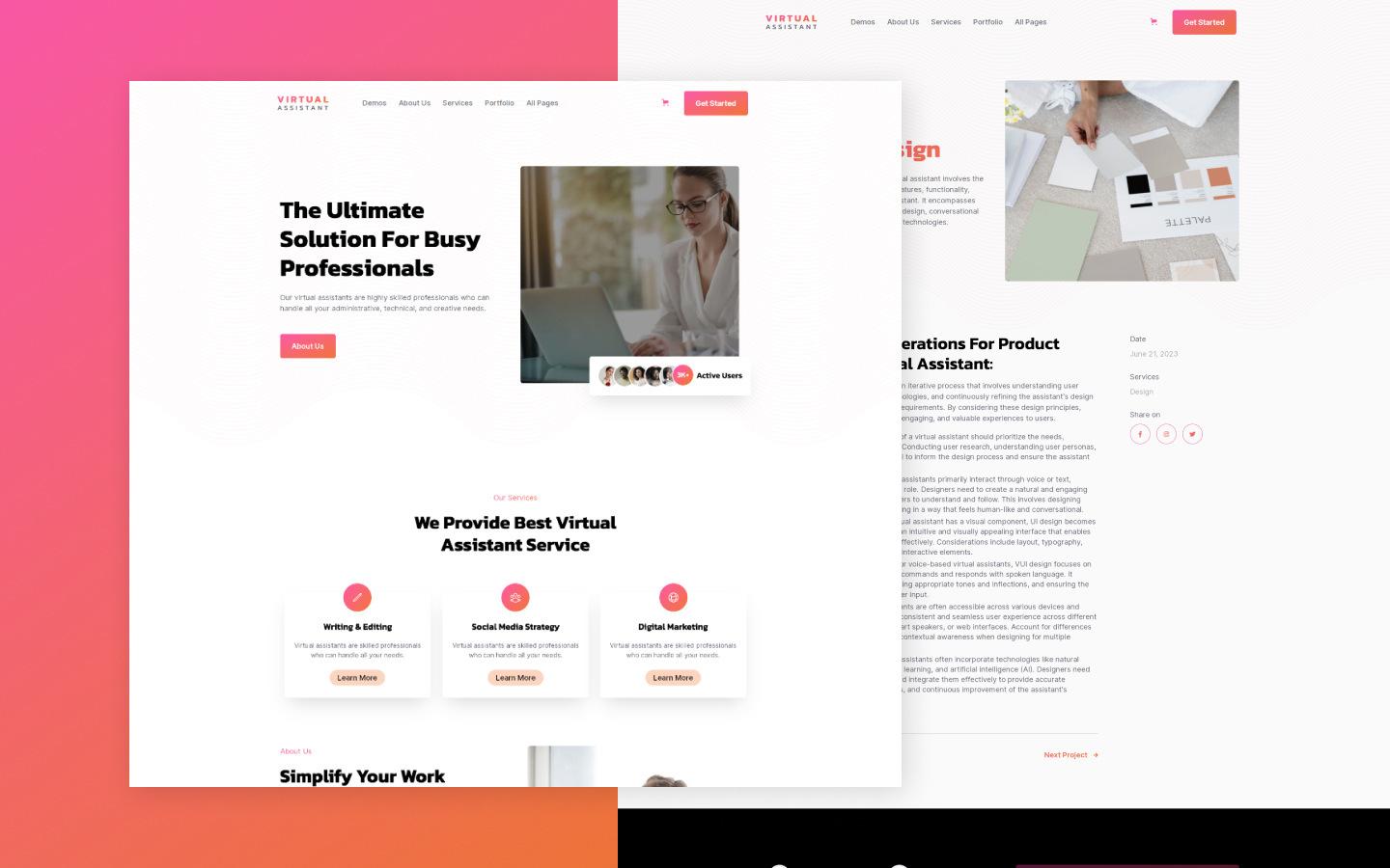 Virtual assistant 128 - Virtual assistant Website Template