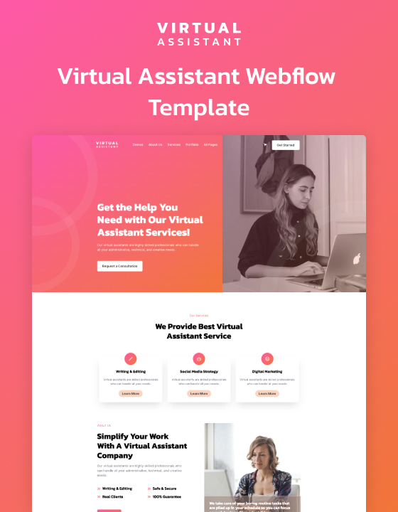 Virtual assistant 128 - Virtual assistant Website Template