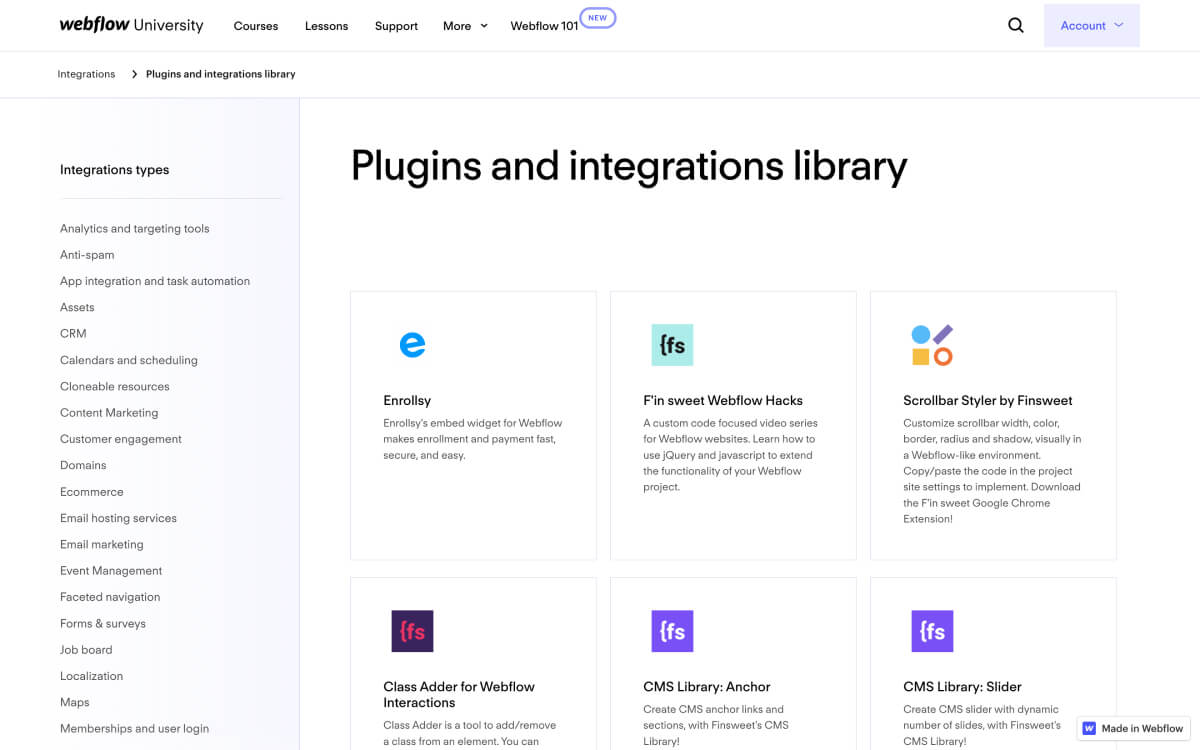 webflow plugins