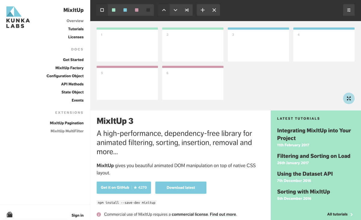 webflow plugins - mixitup