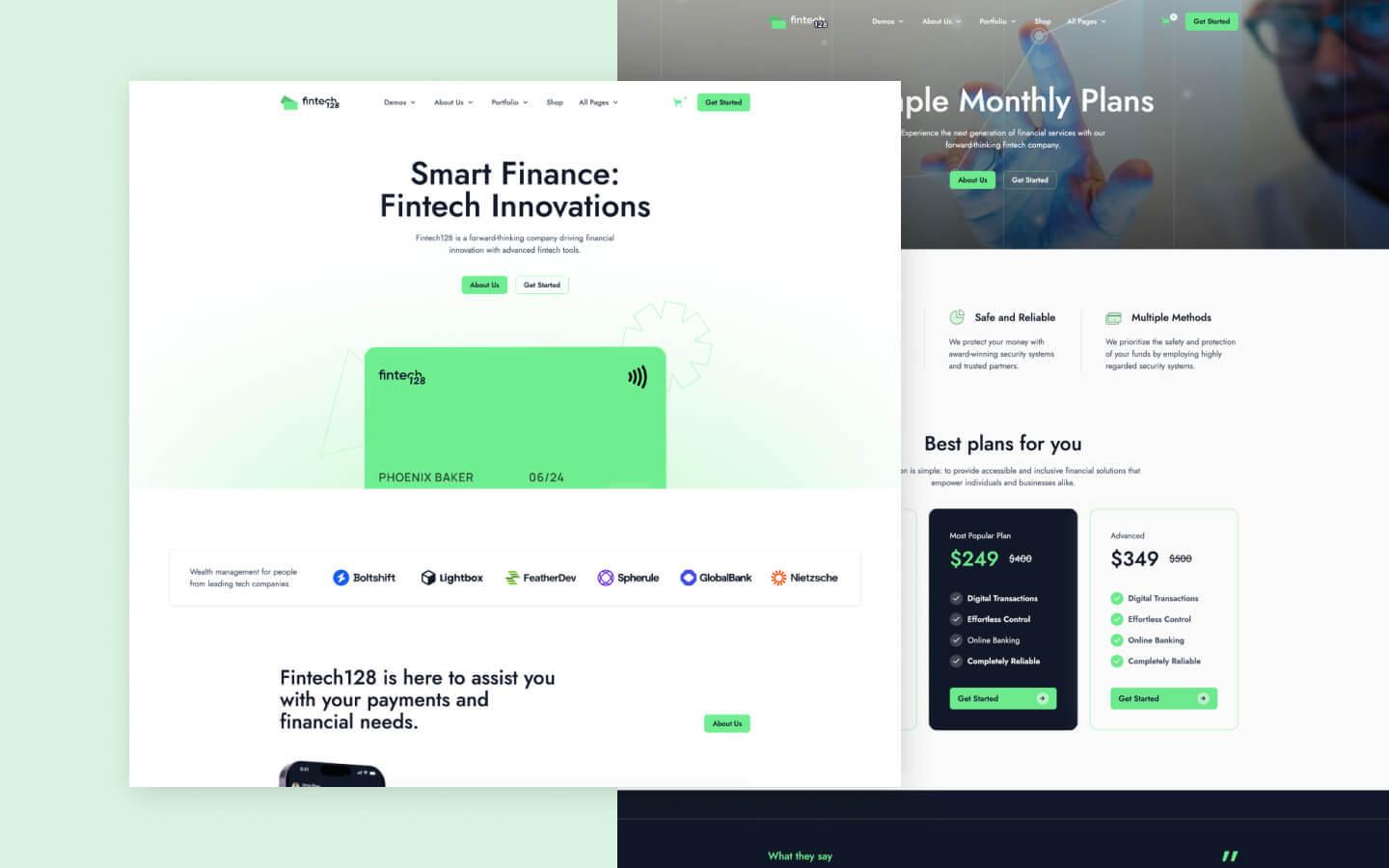 Fintech 128 - Technology and Fintech Website Template