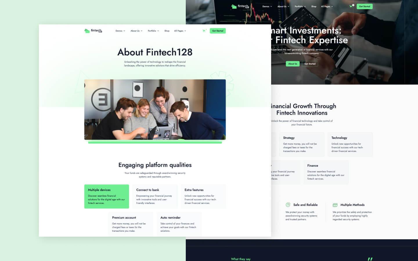 Fintech 128 - Technology and Fintech Website Template