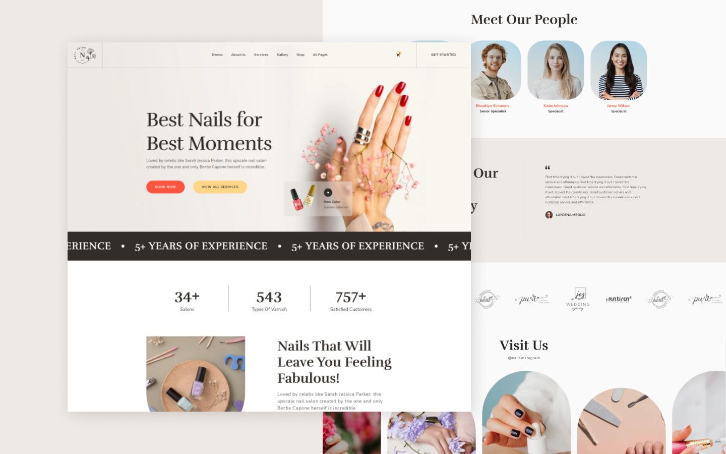 Nailsy 128 - Nail Salon Website Template