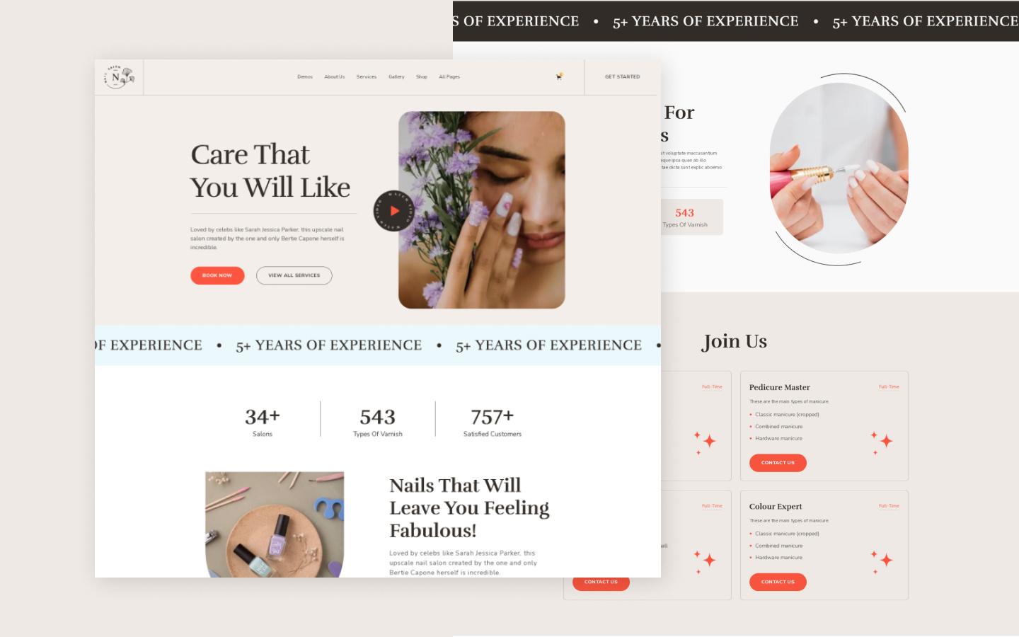 Nailsy 128 - Nail Salon Website Template