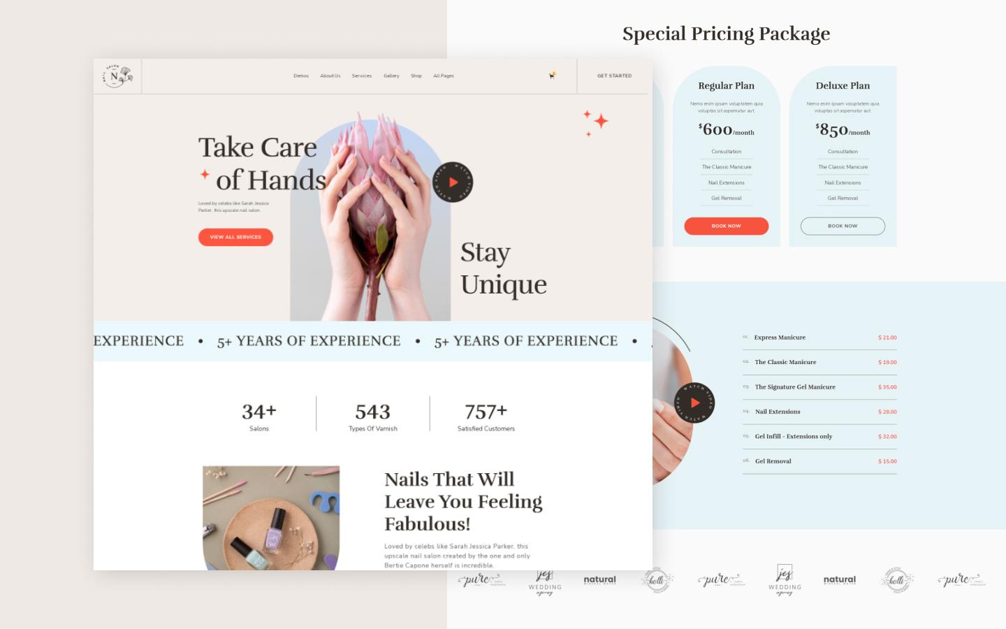 Nailsy 128 - Nail Salon Website Template