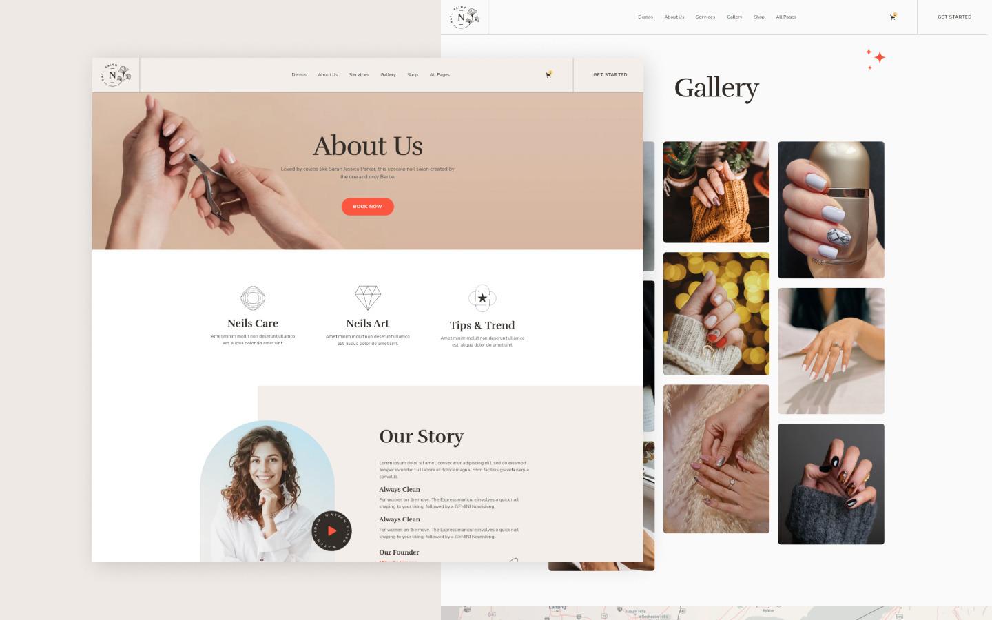 Nailsy 128 - Nail Salon Website Template
