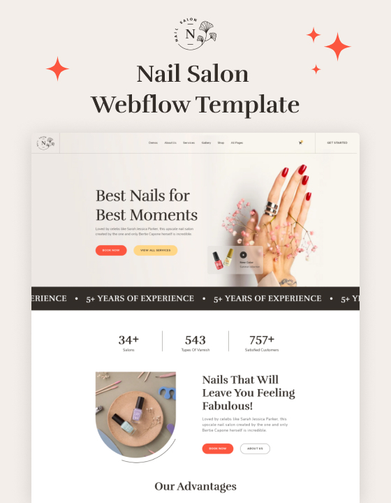 Nailsy 128 - Nail Salon Website Template