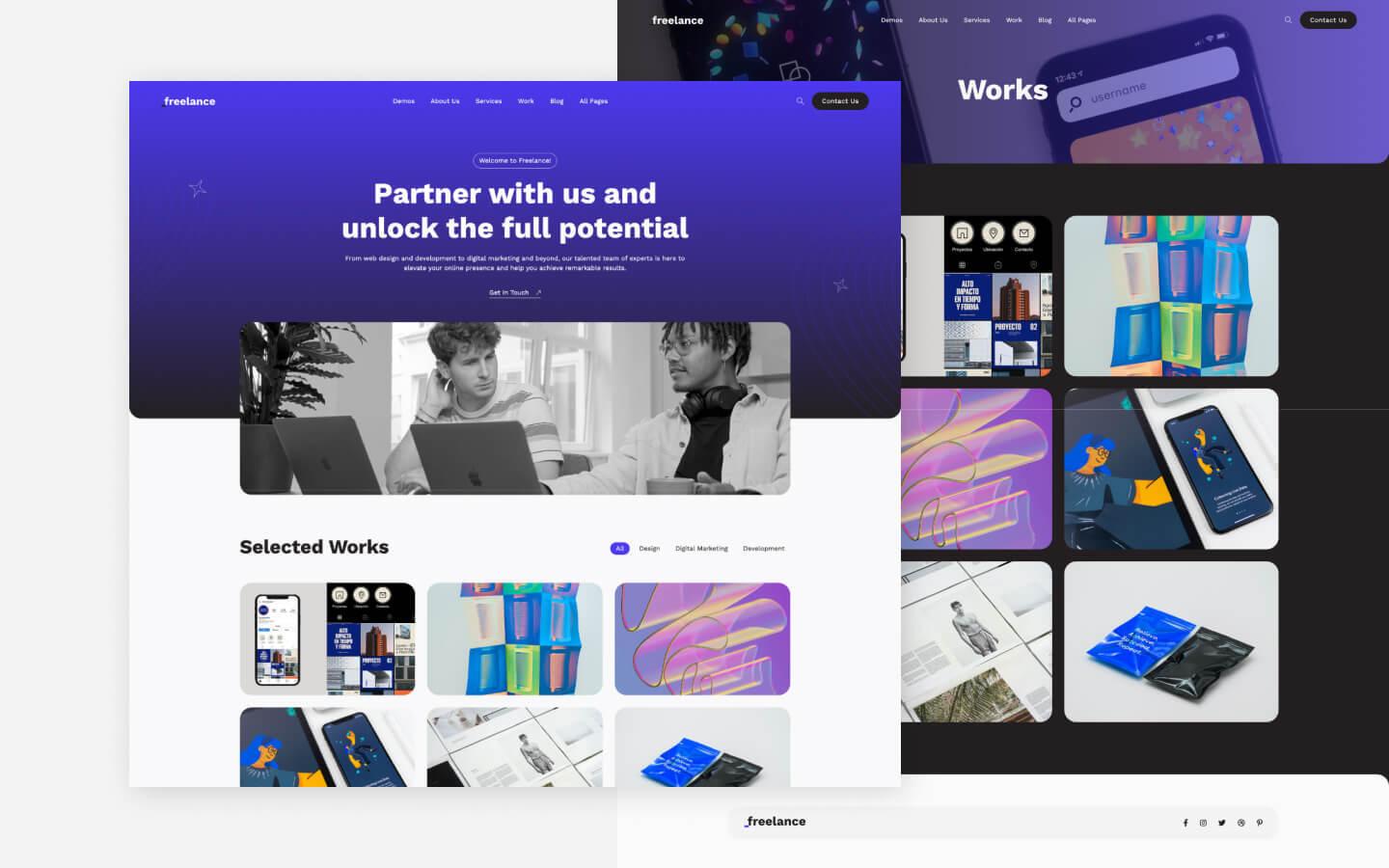 Freelance 128 - Freelancer Website Template