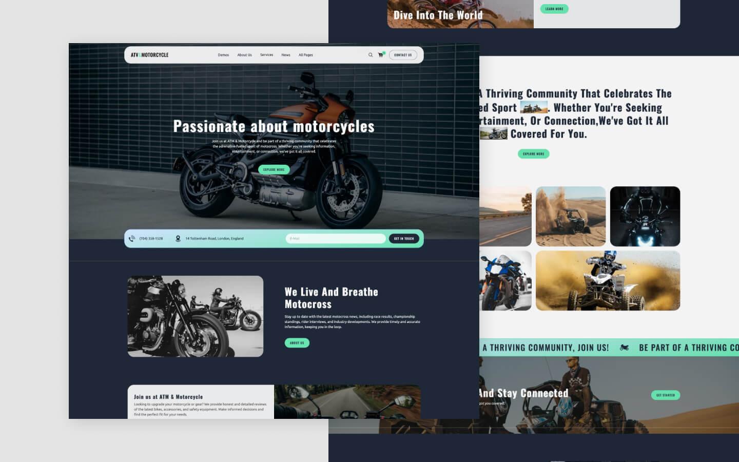 Motorcycle 128 - Motorcycle and ATV Website Template
