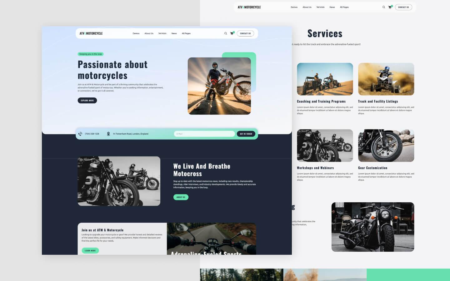 Motorcycle 128 - Motorcycle and ATV Website Template