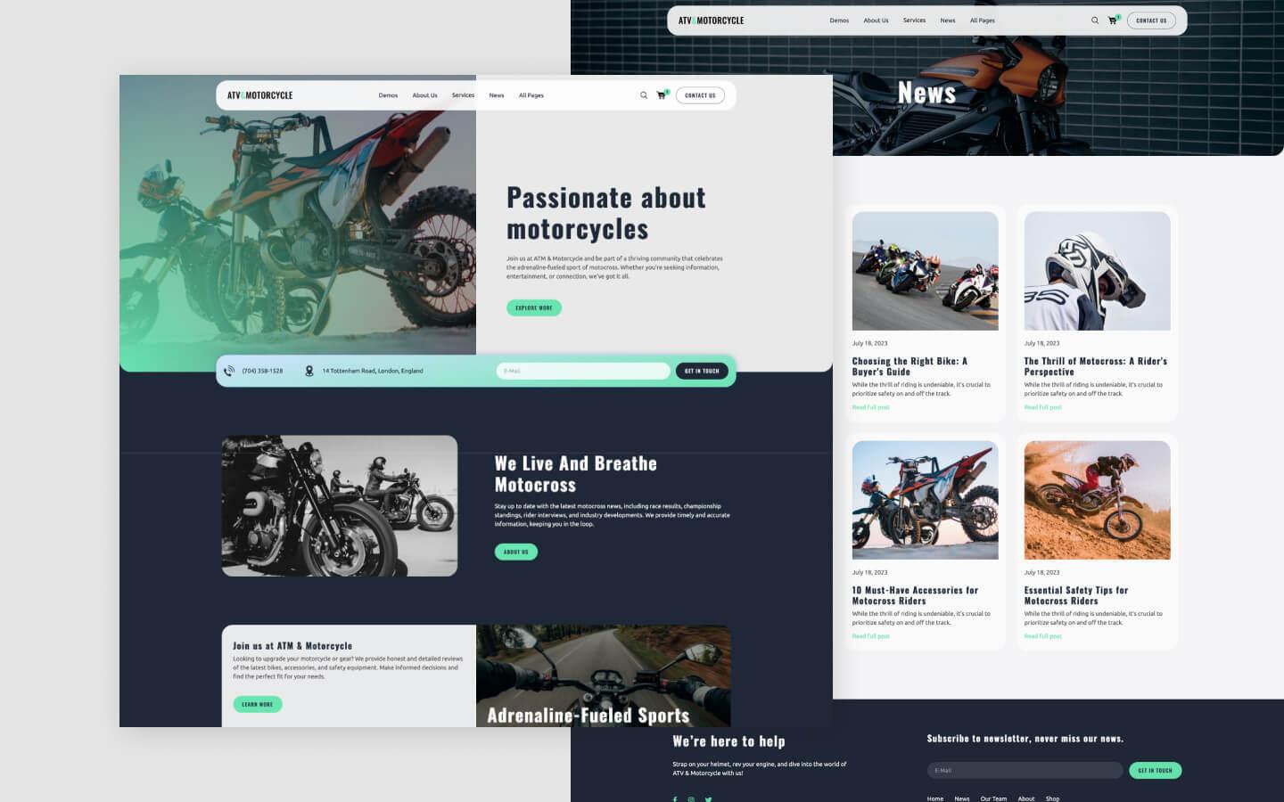 Motorcycle 128 - Motorcycle and ATV Website Template