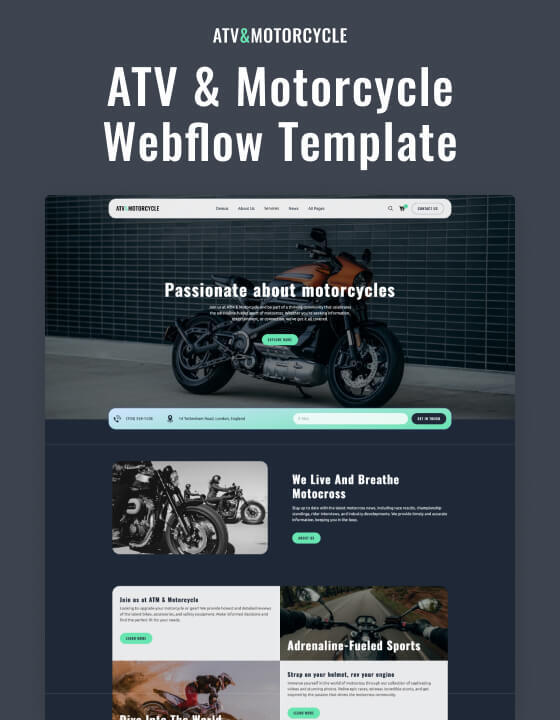 Motorcycle 128 - Motorcycle and ATV Website Template
