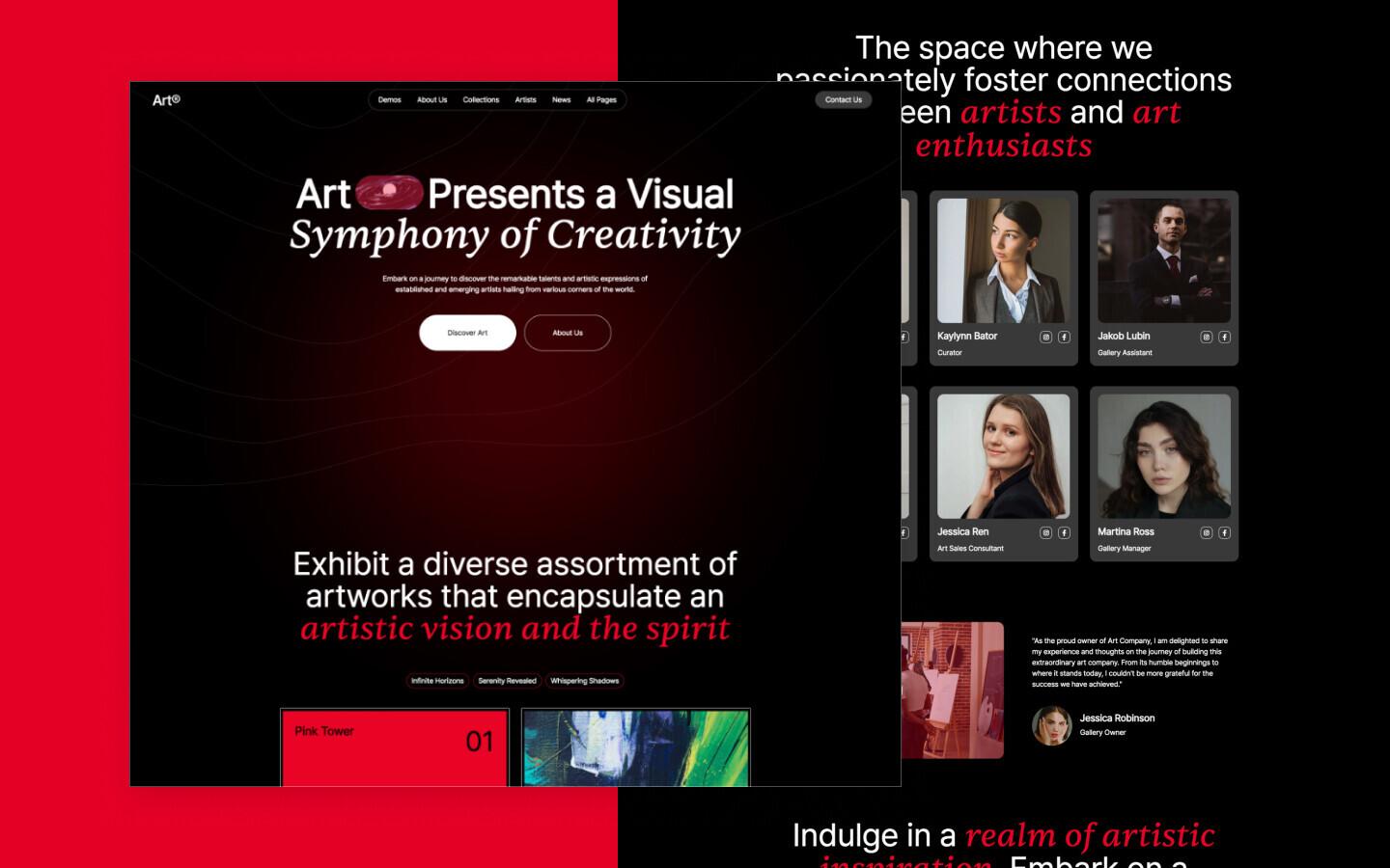 Art 128 - Art and Art Gallery Website Template
