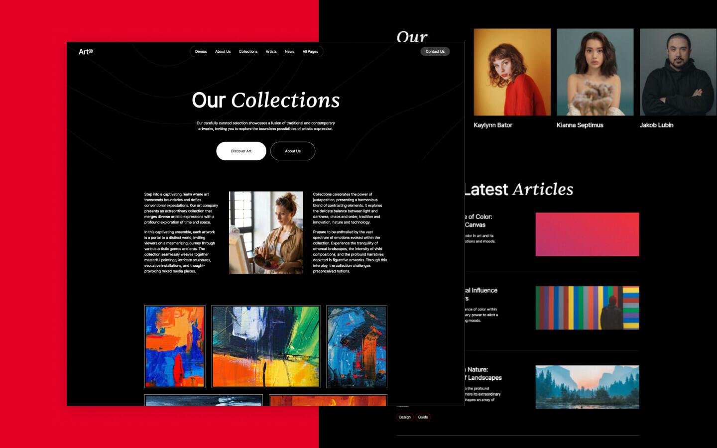 Art 128 - Art and Art Gallery Website Template