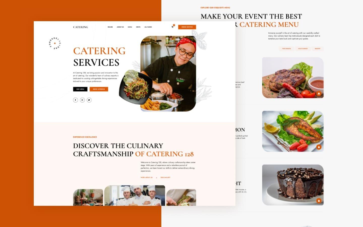 Catering 128 - Catering Company Website Template
