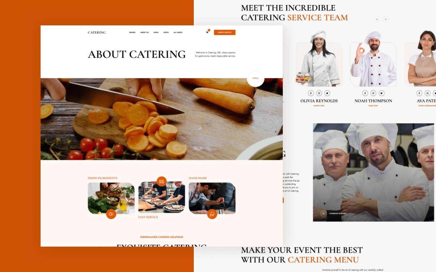 Catering 128 - Catering Company Website Template