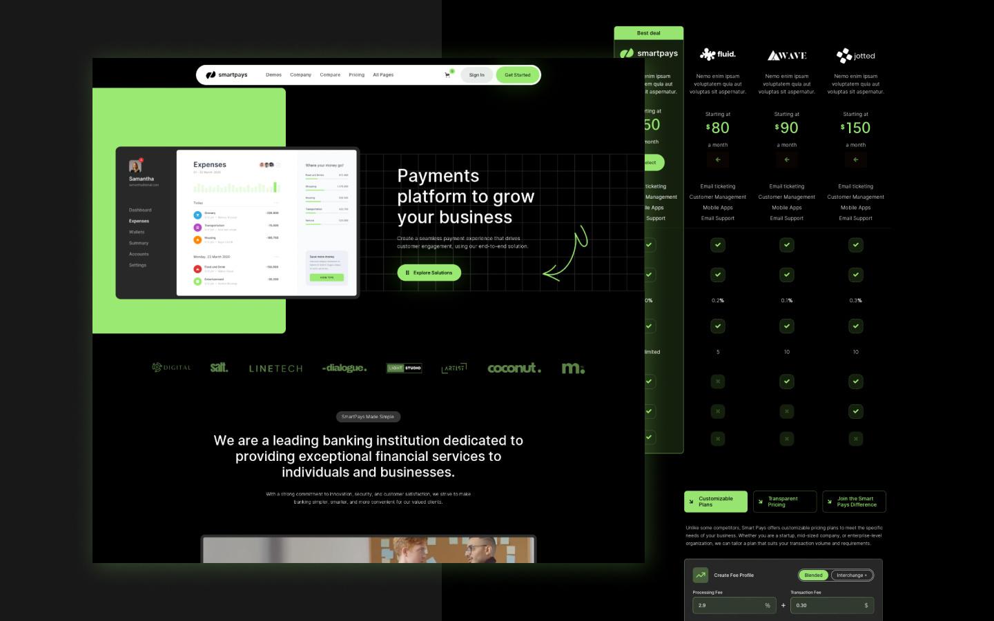 SmartPays 128 - Fintech and Payment SaaS Website Template