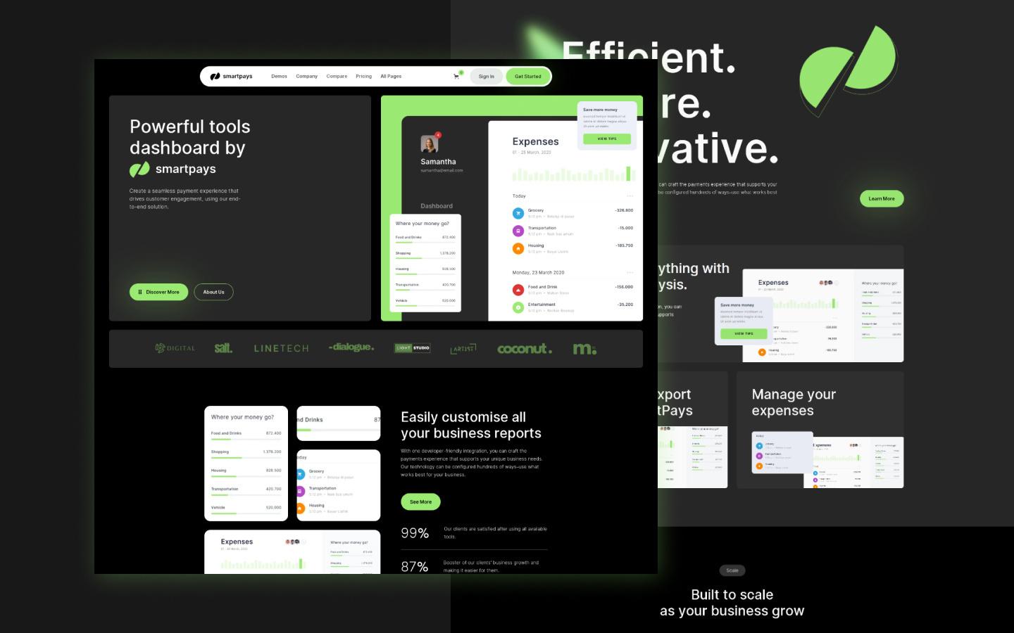 SmartPays 128 - Fintech and Payment SaaS Website Template