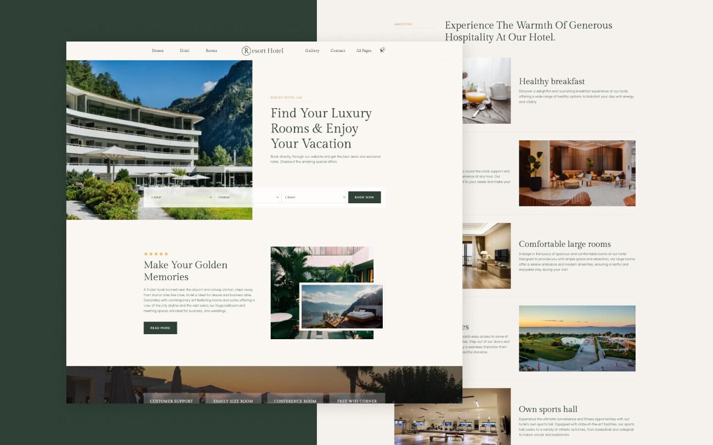 Resort 128 - Resort Hotel Website Template