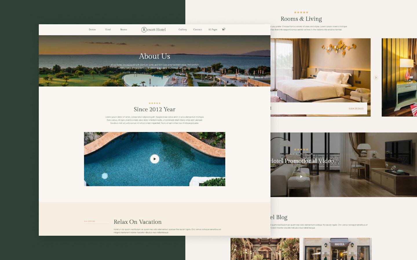 Resort 128 - Resort Hotel Website Template
