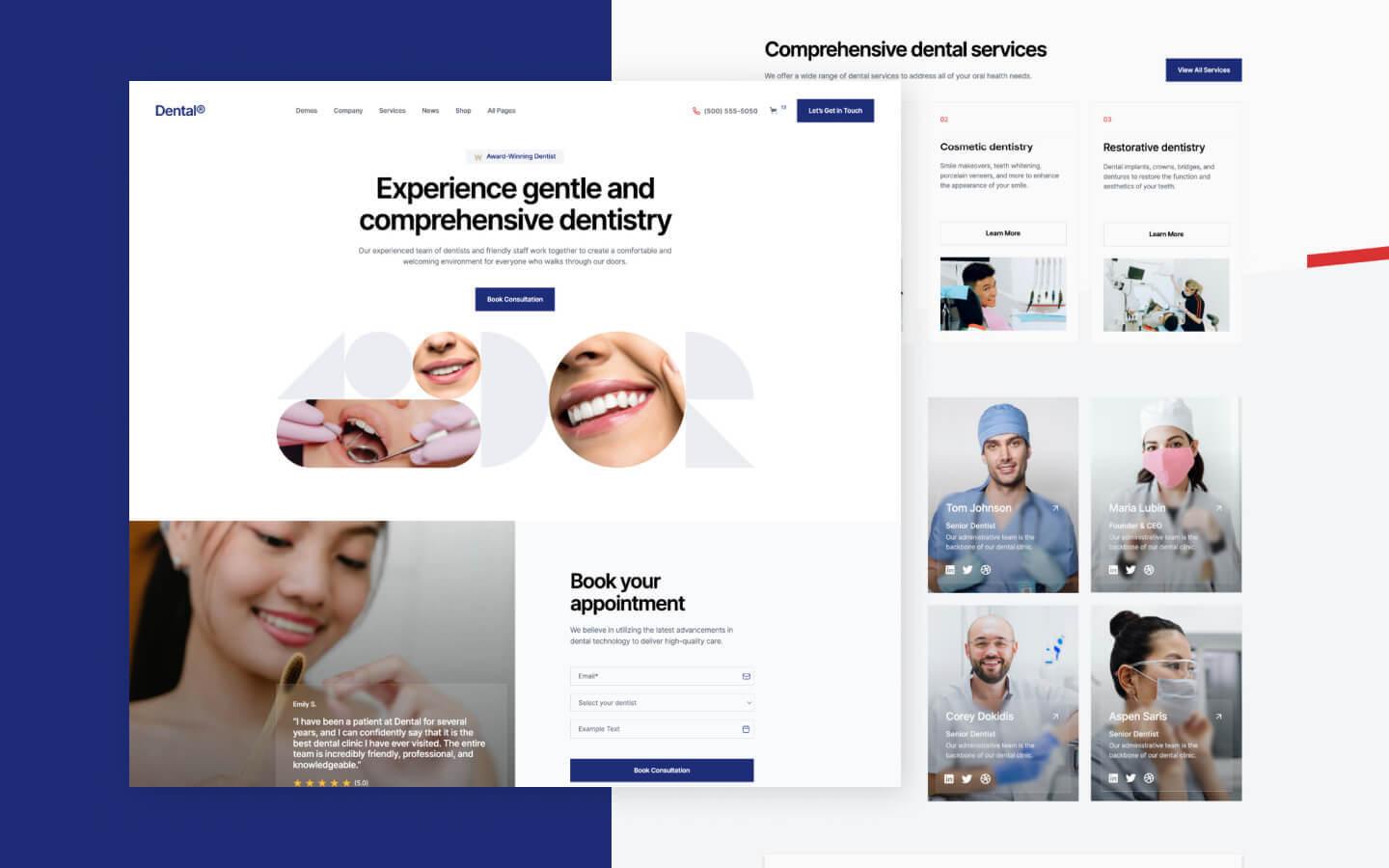 Dental 128 - Dentist and Dental Clinic Website Template