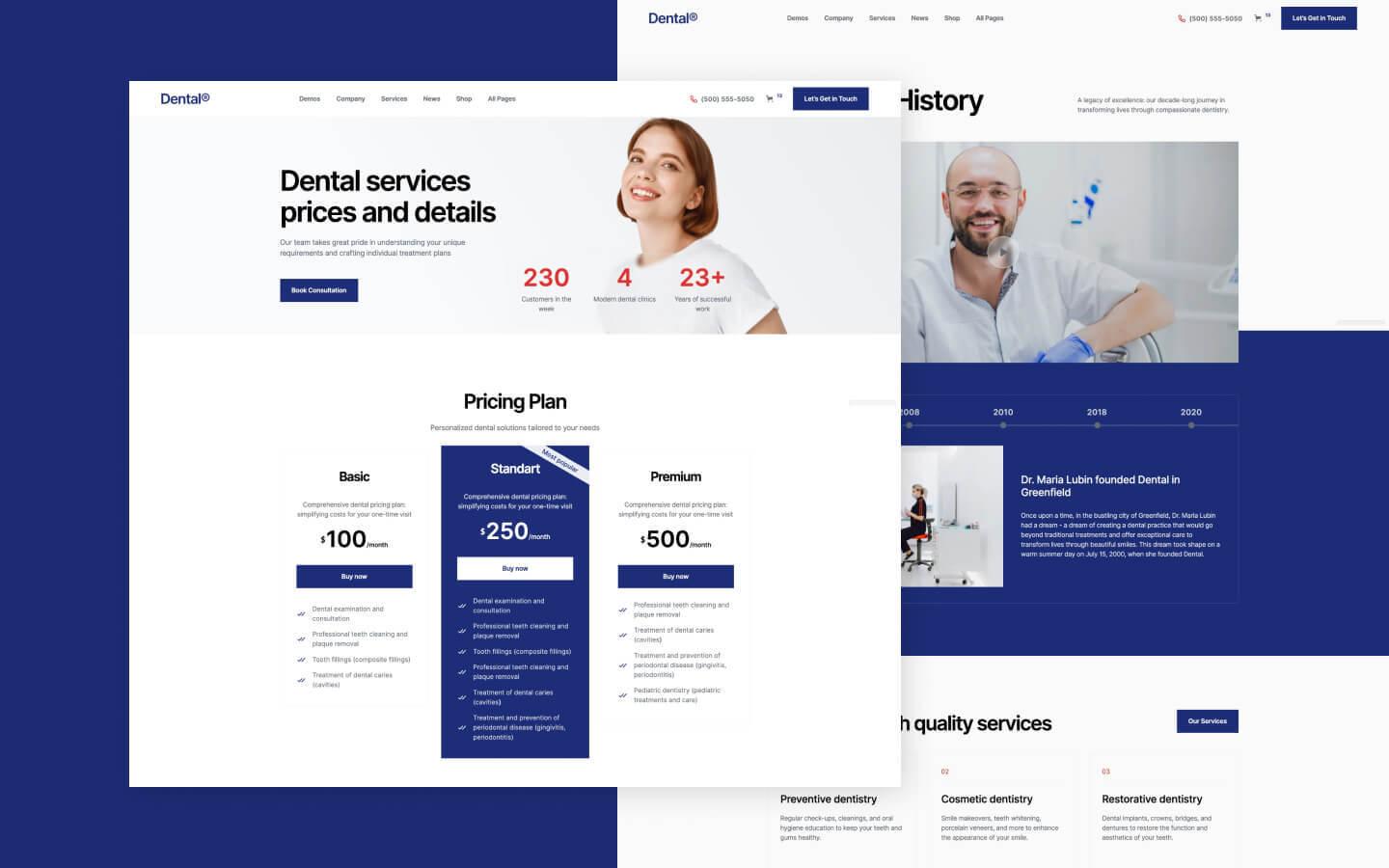 Dental 128 - Dentist and Dental Clinic Website Template