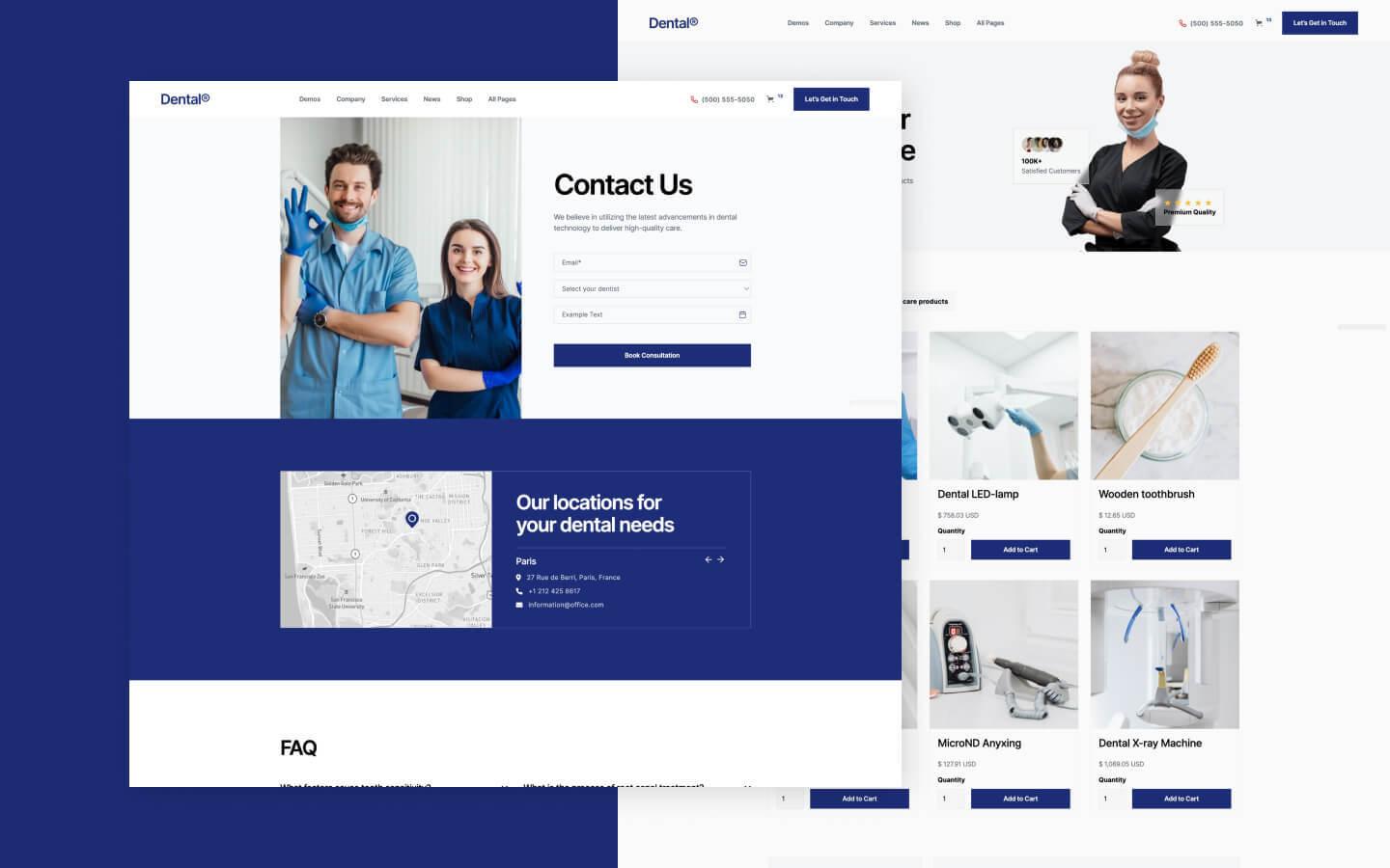 Dental 128 - Dentist and Dental Clinic Website Template