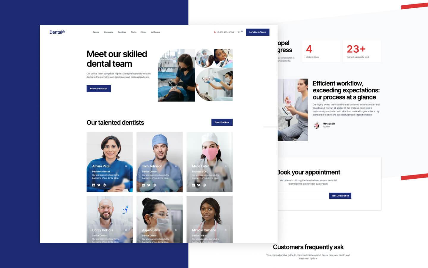 Dental 128 - Dentist and Dental Clinic Website Template